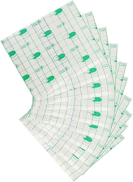 50 Pcs Waterproof Transparent Adhesive, Wound Dressing Tape Fixer Plaster Stretch Fixation Tape Tattoo Aftercare Bandage 10cmX12cm