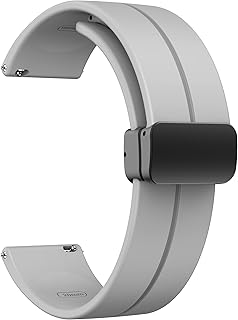 Magnetic Watch Band 16mm 18mm 19mm 20mm 22mm - Quick Release - Skin-Friendly Soft Silicone Sport Watch Band for Men Women
