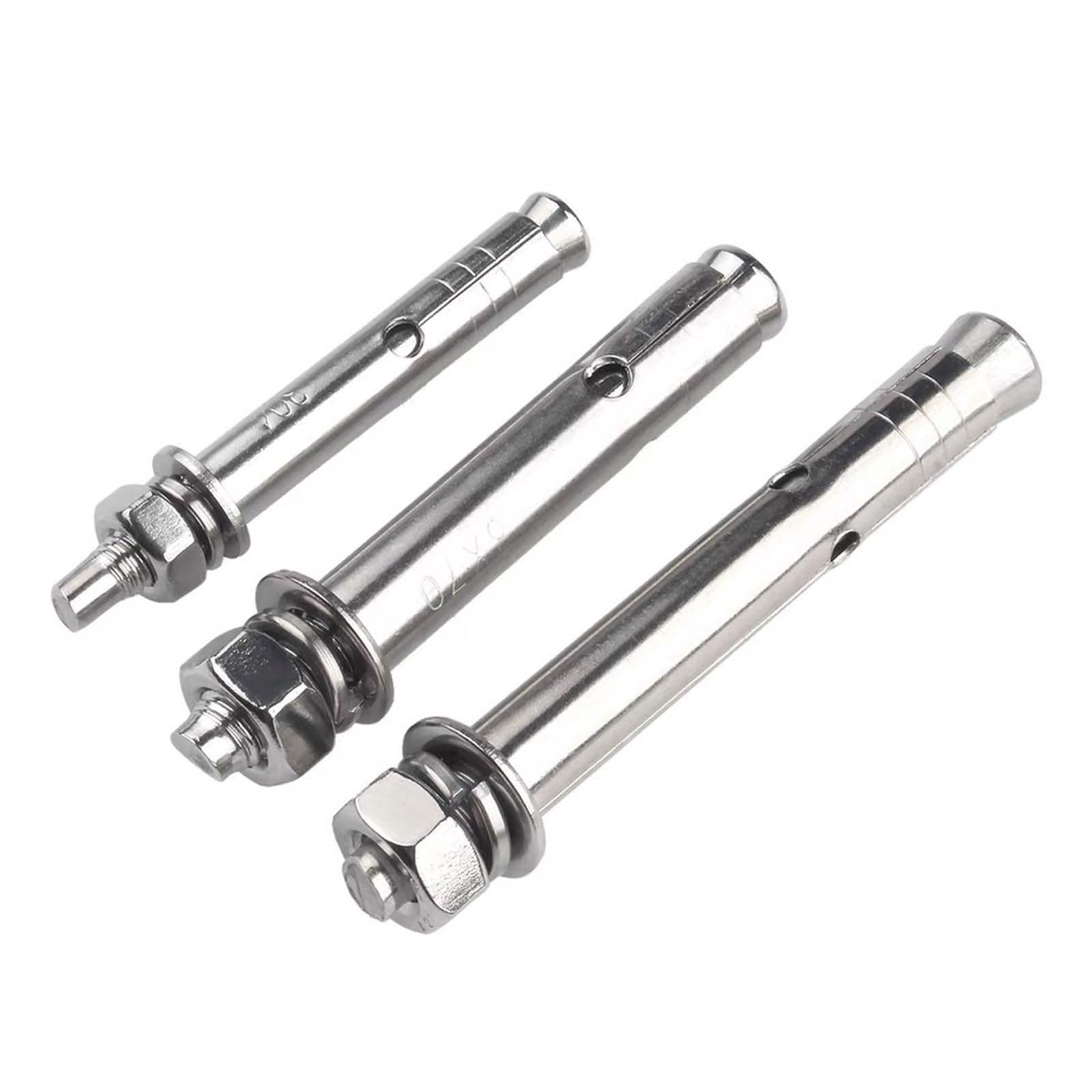 Boulons à vis d'expansion d'ancrage à manchon en acier inoxydable 304, boulon d'expansion hexagonal externe M6-M20 pour le montage de Construction en béton(M10-200mm-1pc)