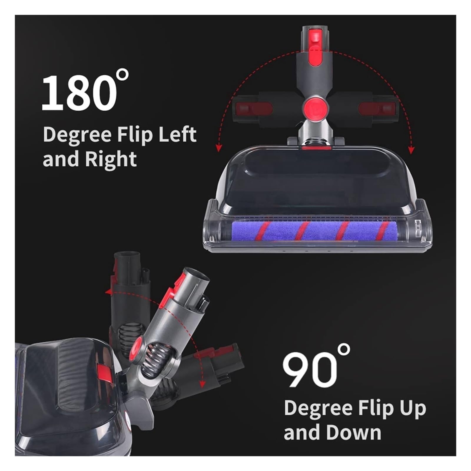 Cabezal De Fregona Eléctrica, Compatible Con Aspiradora Dyson,V7 V8 V10 V11 V15, Accesorio Faros LED, Depósito Agua