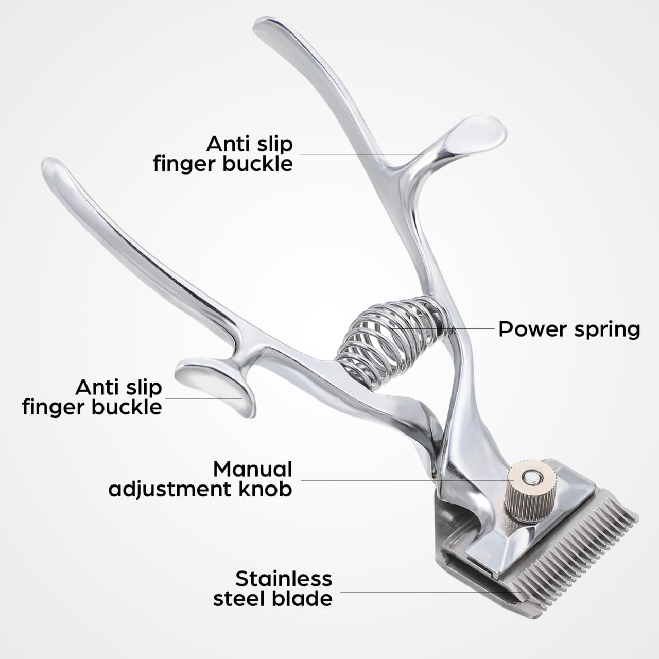 POPETPOP 3pcs Manual Hair Clippers and Set Vintage Operation Non-Electric Hairdressing Tool for Quick and Silent Hair Cutting