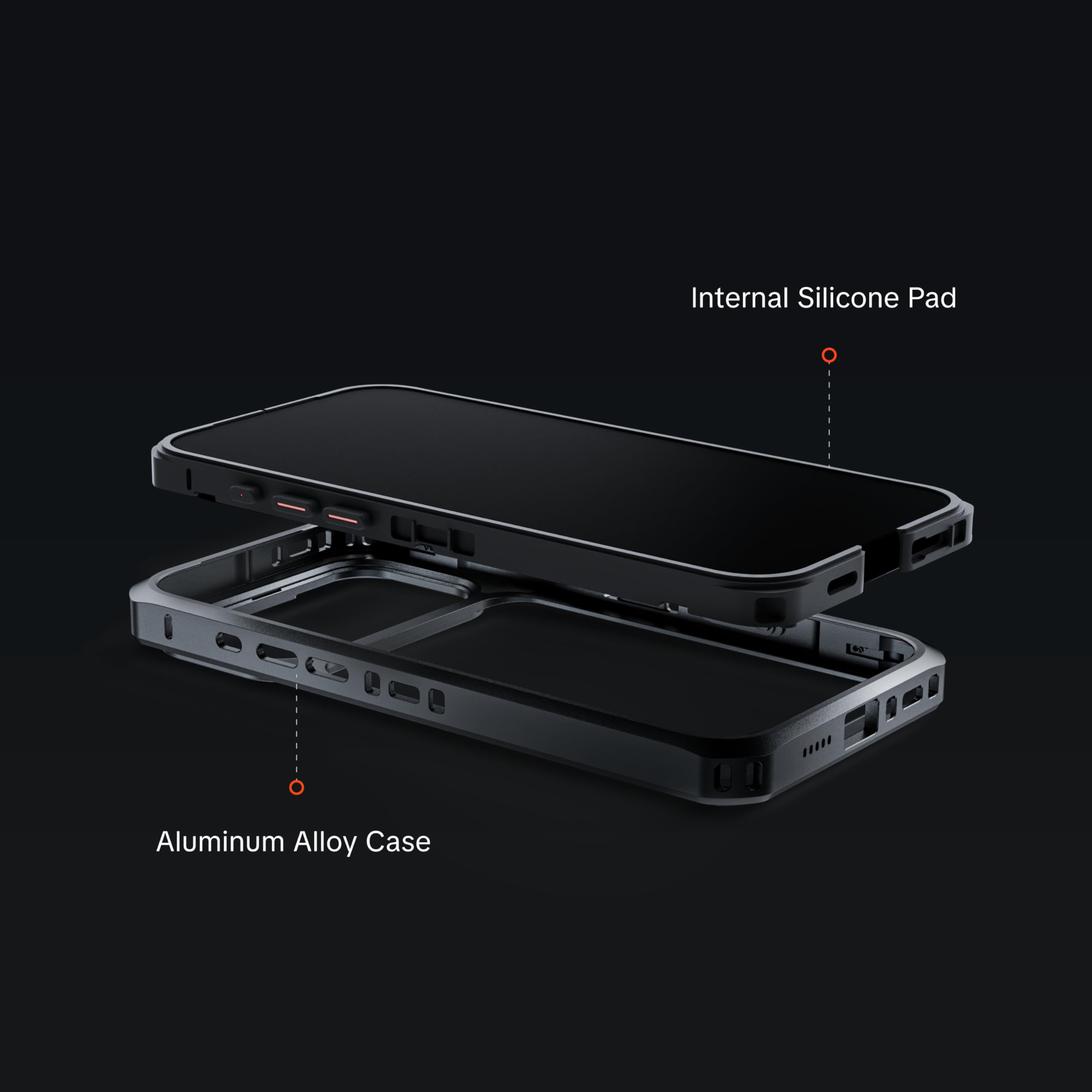PGYTECH ProShot Jaula para Teléfono para iPhone 17 Pro, Funda Protectora de Móvil de Aleación de Aluminio con Puertos de Expansión para Video Vlogging Fotografía con Smartphone