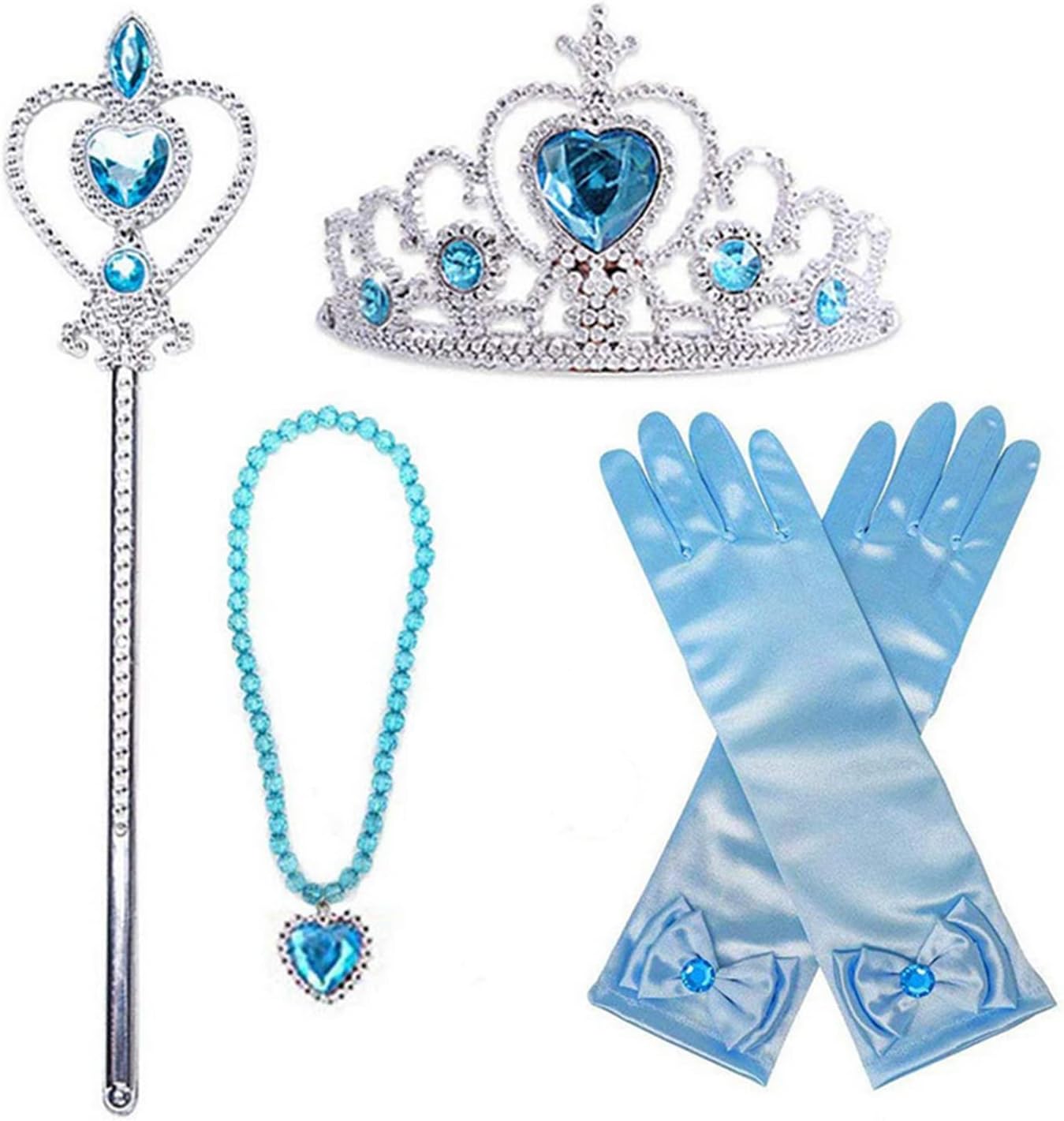 Cosplay Crown Tiara Hair Accessory Crown Wig +Magic Wand For Elsa