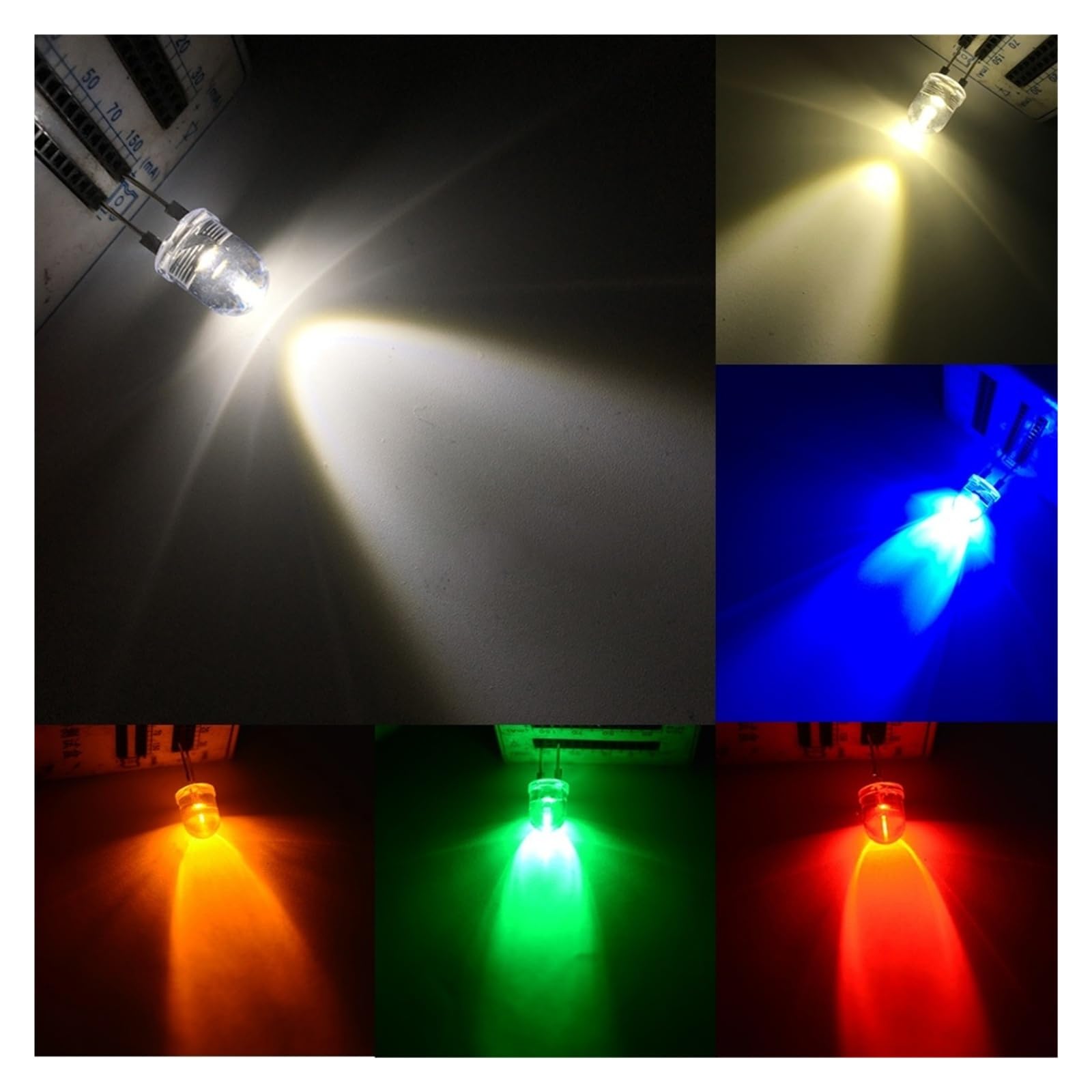 50-1000 pz 10mm rotondo rosso verde blu giallo bianco caldo diodi emettitori di luce chip LED lampada tallone 0.5 W 2.0-3.6 V luce decorativa(10mm Round Warm,1000PCS)