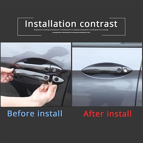 Miniatura 4 de Cubierta exterior para manija de puerta para Honda Pilot 2016-2022  Honda Ridgeline 2017-2022, 4 piezas de accesorios protectores de manija de