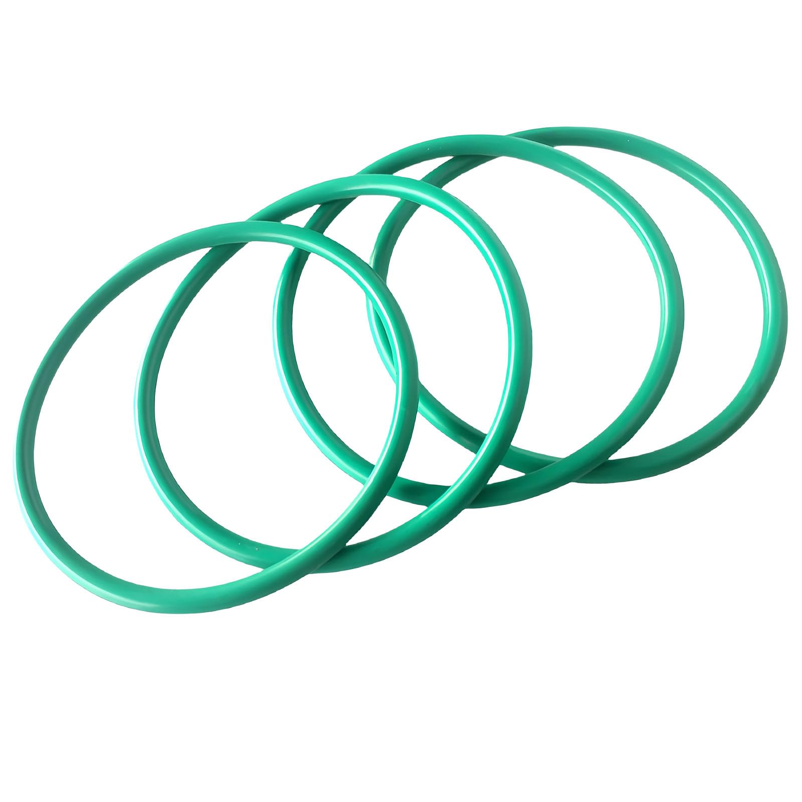 MACHSWON 50 Pcs Fluorine Rubber O-Rings Gasket Rubber Washer Round Sealing Ring 74mm OD 70mm ID 2mm Width FKM Gasket Rings Seal Grommets Green
