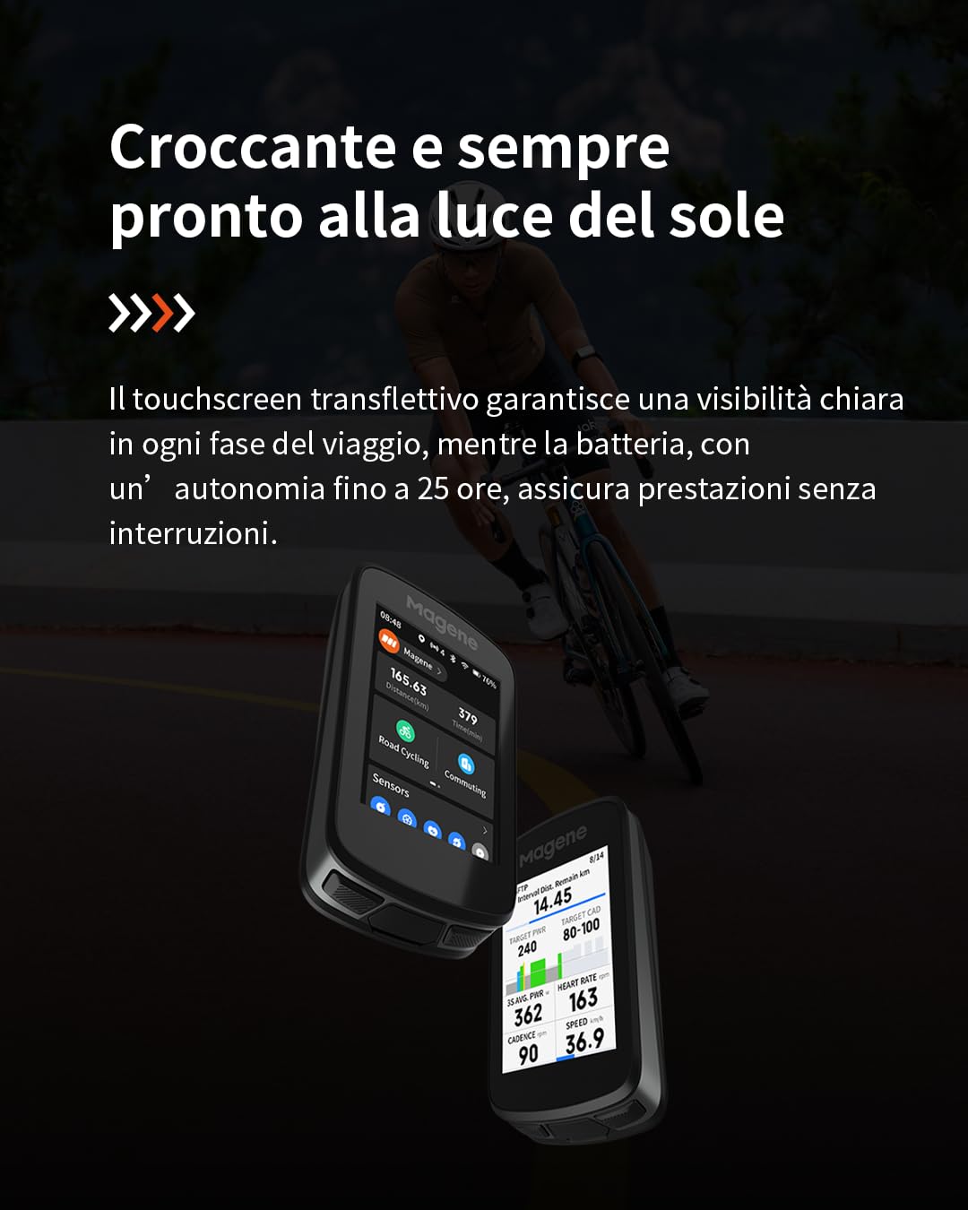Magene C606 Pro GPS Ciclocomputer, Navigazione con Mappe, ClimbPro Multi-Scenario, Schermo Tattile a Colori da 2,8 Pollici, Allenamento Indoor, Dinamiche di Ciclismo