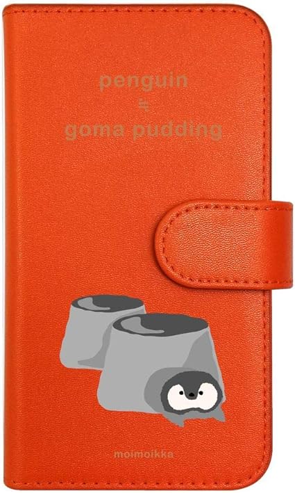 Amazon Co Jp Moimoikka Tone E21 トーンe21 トーンモバイル 手帳型 スマホ ケース ペンギンと黒ごまプリン ぺんぎん アニマル 動物 キャラクター おしゃれ かわいい カバー色オレンジ ダイアリータイプ 横開き カード収納 フリップ カバー スマートフォン