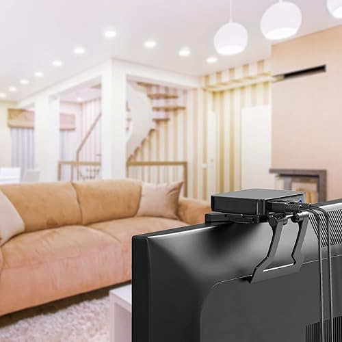 Miniatura 11 de WALI Estante superior de TV, 5 x 5 pulgadas, soporte de clip ajustable para dispositivos de transmisión, cajas de medios, altavoces y decoración del