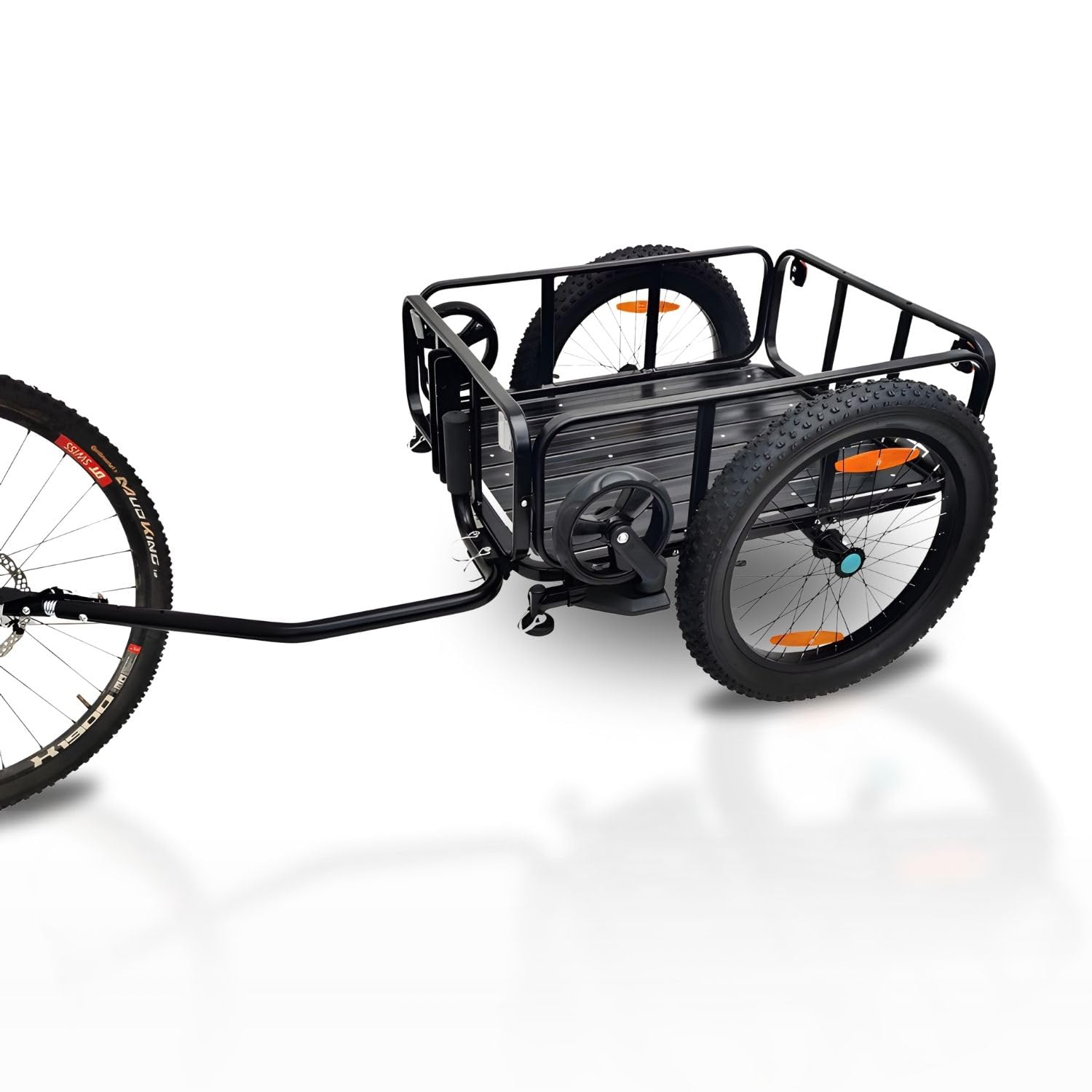Carrello Per Bici 2 In 1 Convertibile - Rimorchio Porto E Carrello A Mano Pieghevole, Telaio In Ferro Robusto, Ruote Da 40 Cm, Capacità 40 Kg, Copertura Impermeabile Inclusa - Perfetto Per Shopping E Campeggio - 2