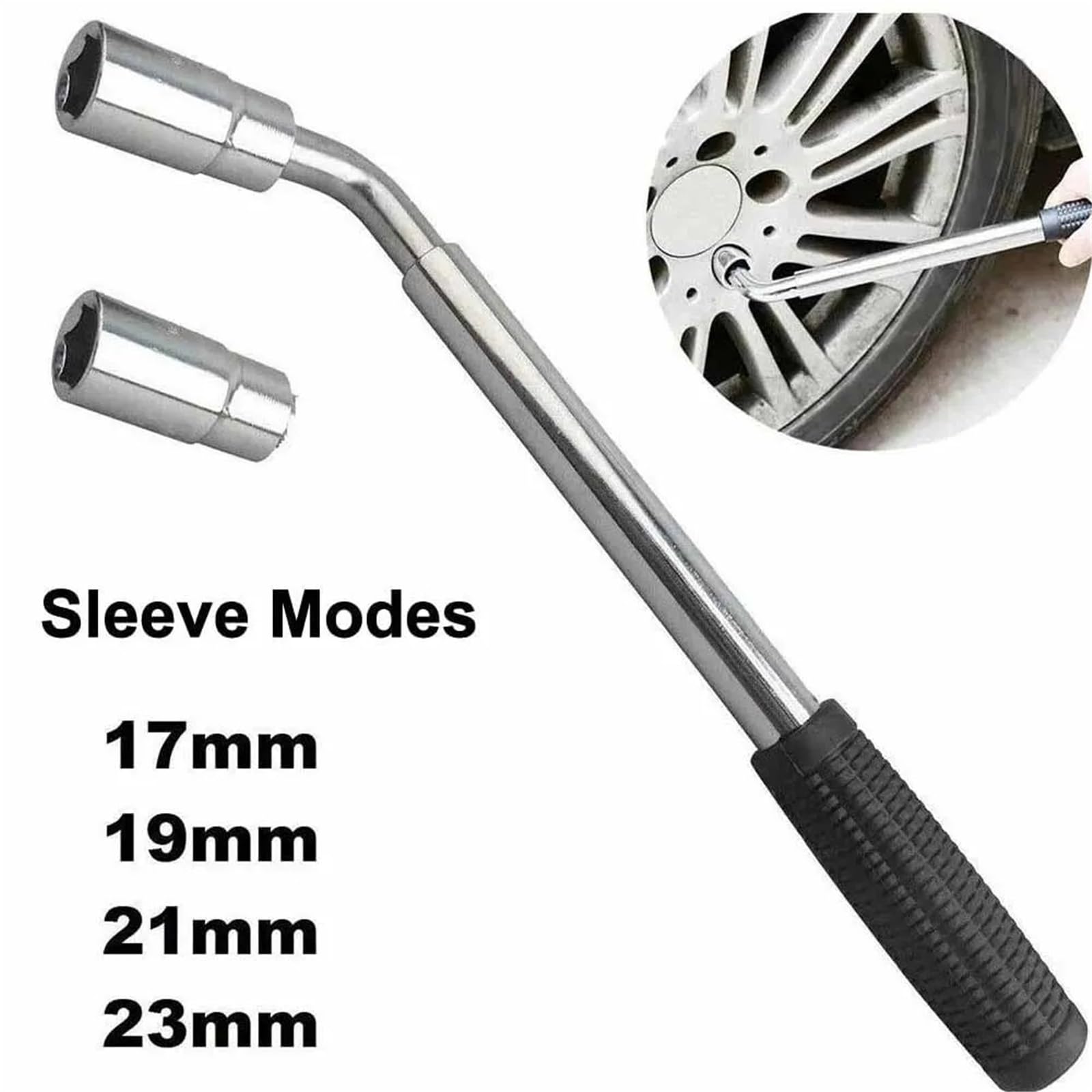 Professioneller Ausziehbarer Radmutternschlüssel, Teleskop, Mit Steckschlüssel, Reifenmutter, 17 Mm, 19 Mm, 21 Mm, 23 Mm, For Autoreparaturwerkzeuge