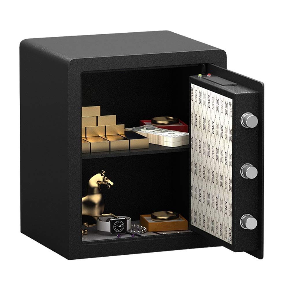 Cassaforte Digitale per casa Nascosta, Armadio di Sicurezza Alto 45 cm Scatole robuste per Carta (A4)/cartelle/Oggetti di Valore, Nero
