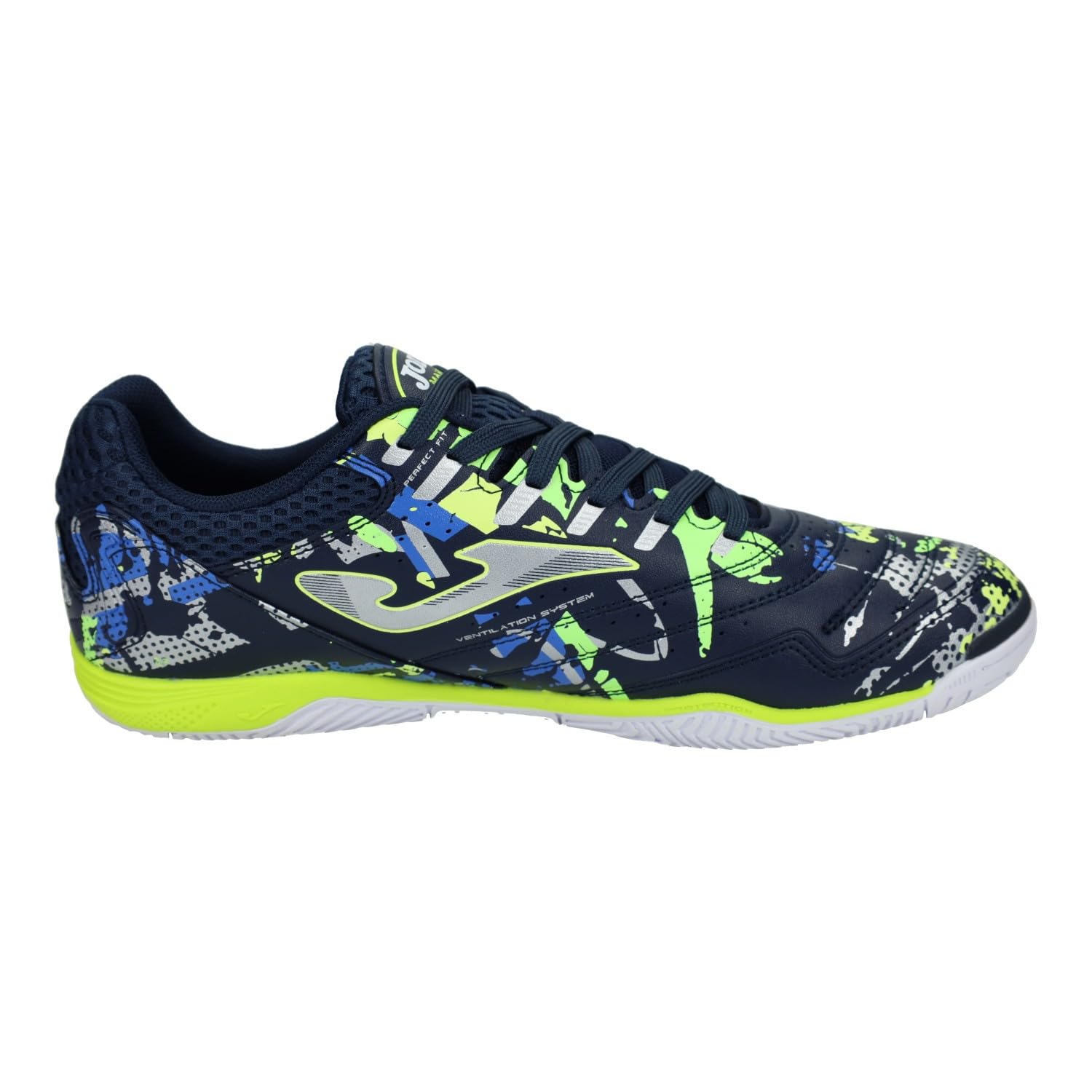 Joma MAXS2433IN Deportivas para Hombres, Color Azul Marino, Ideales para Jugar al fútbol, Sistema de ventilación, Hechas Hombre Deportivos Marino 44