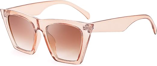 FEISEDY Vintage Square Cat Eye Sunglasses Women Trendy Cateye Sunglasses B2473