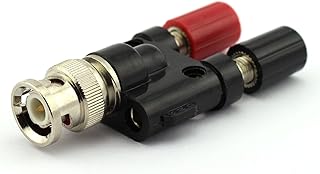 DGZZI 2-Pack BNC Male to Dual Banana Female Jack Socket Binding Posts RF Coaxial Adapter BNC to Banana Coax Jack Connector