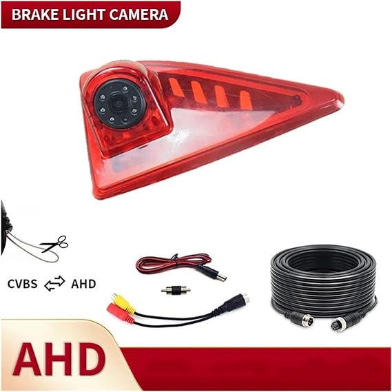 Car Backup Camera Reversing AHD Car Brake Light Rear View Reverse Camera For Master 3 Waterproof Backup Camera Wide Viewing Angle Of 170 Degrees