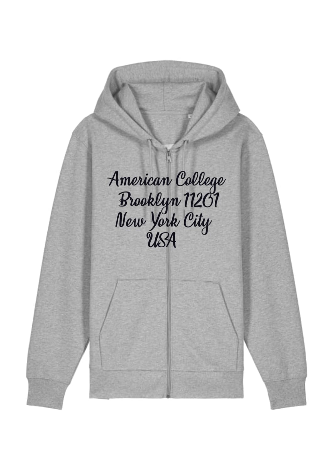 AMERICAN COLLEGE USA Męska bluza z zamkiem błyskawicznym Rozmiar L Decontract, Szary, L