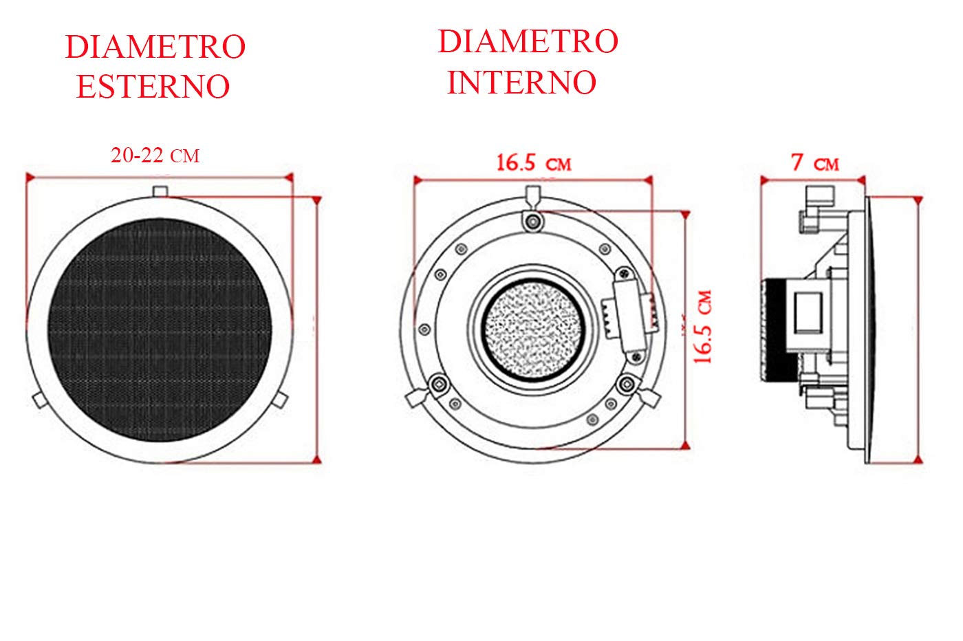Coppia Casse Altoparlanti DIFFUSORE Audio Bluetooth SOFFITTO Incasso 20W P8055