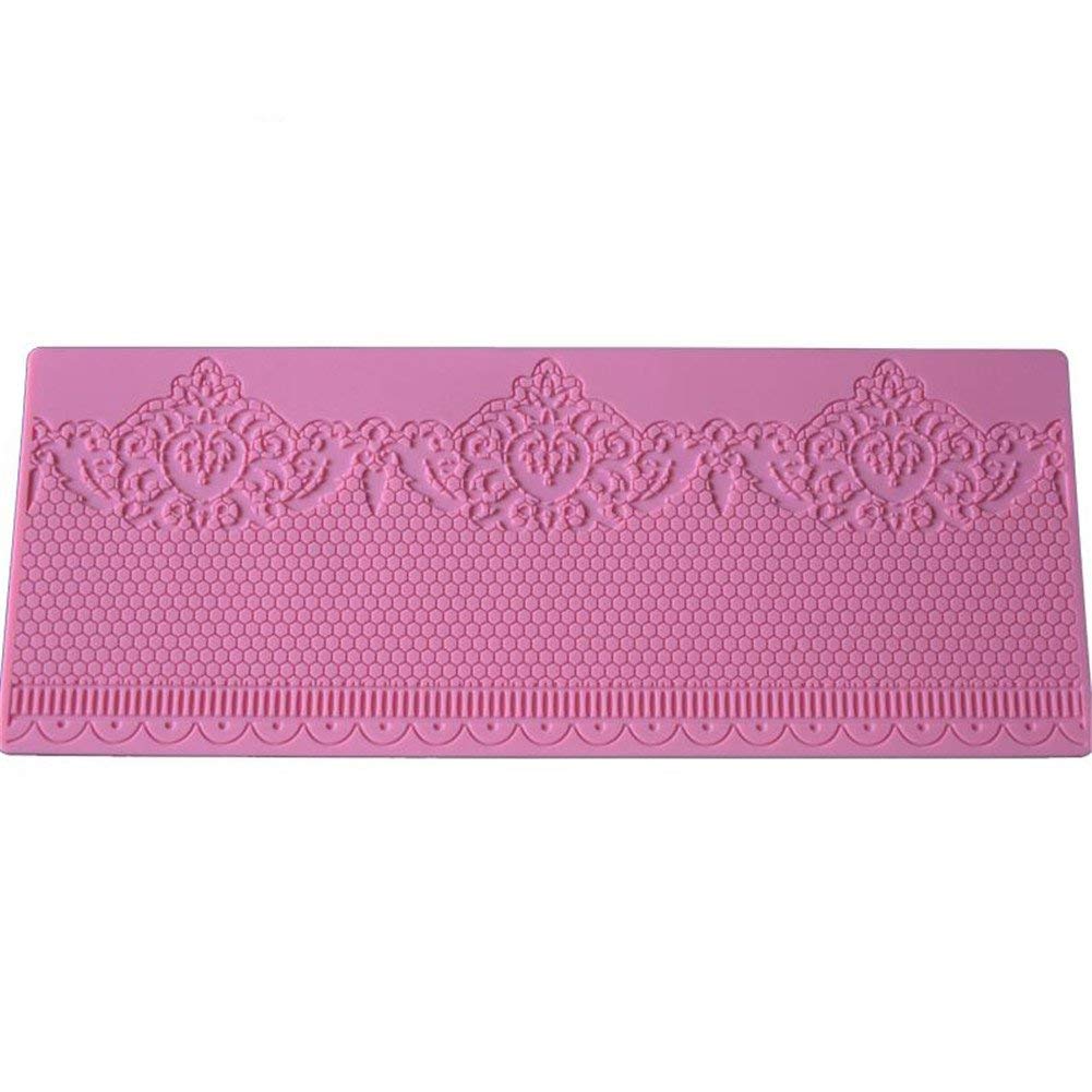 Vak Fleurs Motif Tapis Dentelle En Silicone Moule à Gâteau Fondant