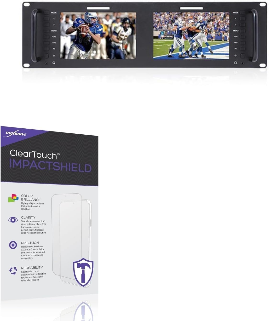 BoxWave Screen Protector Compatible With Laizeske LZERAC71H - ClearTouch ImpactShield (2-Pack), Impenetrable Screen Protector Flexible Film