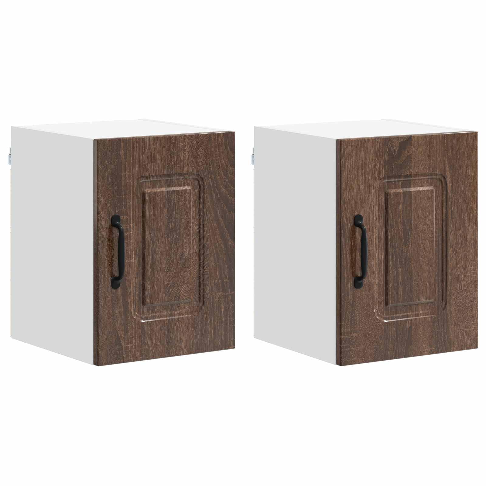Küchenschrank Kalmar 2 Stück Braun Eichen-Optik 30 x 31 x 40 cm Aufbewahrungsschrank Küchenzubehör für Moderne Küchen mit großem Stauraum