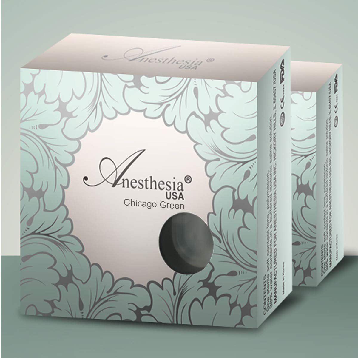 Anesthesia USA Chicago Green Unisex Contact Lenses, Anesthesia Cosmetic Contact Lenses, 6 Months Disposable - USA Chicago Green Color