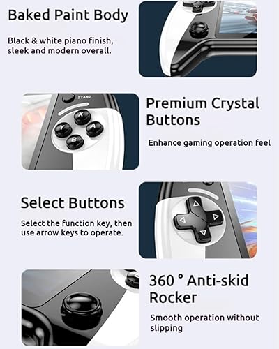 Miniatura 6 de Consola de juegos retro portátil, consola de juegos portátil 9X con pantalla HD IPS de 5.5 pulgadas, más de 20000 juegos clásicos, consolas de mano