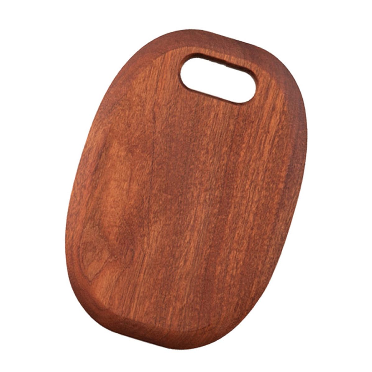 FOMIYES Tabla de Cortar Bloque de Corte para Cocina de Madera Marrón, Reversible, Gruesa, Orificio Superior, para Frutas, Bodas y Despedidas de Soltera
