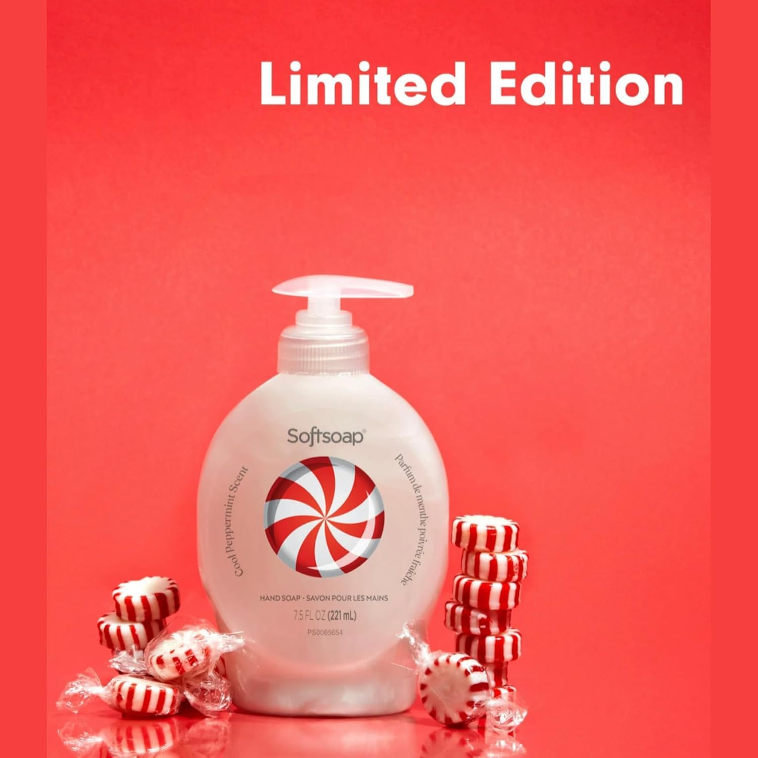 Limited Edition Winter Cool Peppermint Scented Hand Soap with Pump | Cool Peppermint Kitchen or Bathroom Liquid Hand Soap, 6-7.5 fl oz Bottles (Cool Peppermint - 6 Pack)