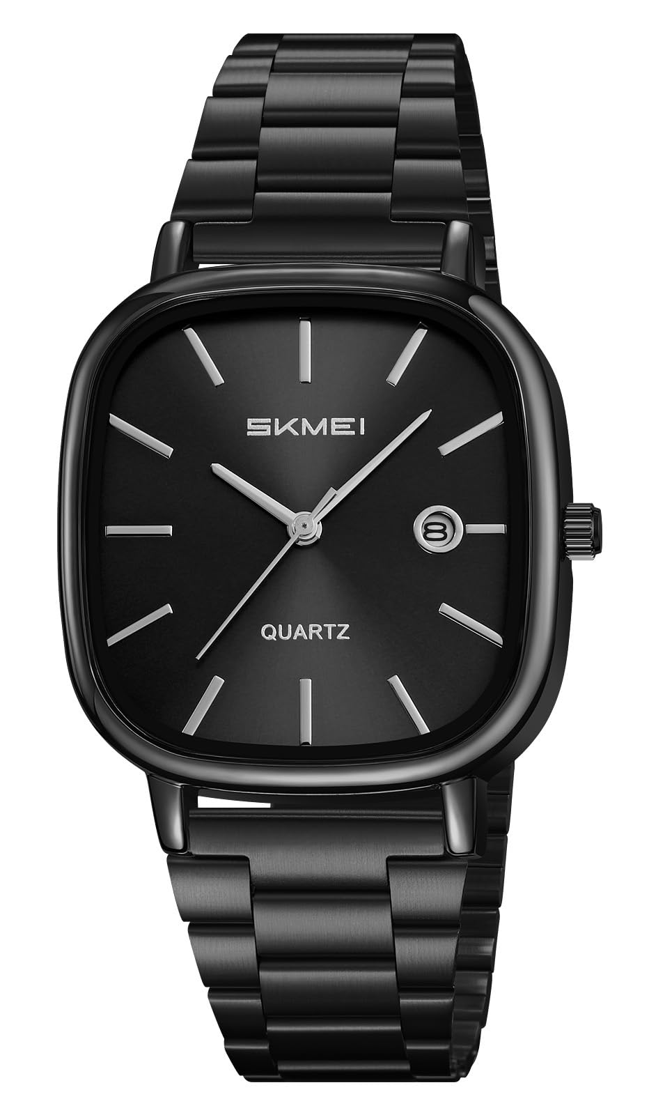 Gosasa Orologio da polso analogico da uomo, minimalista, quadrato, al quarzo, alla moda, casual, impermeabile, ultra sottile, cinturino in acciaio inox con datario, regalo per uomini e donne