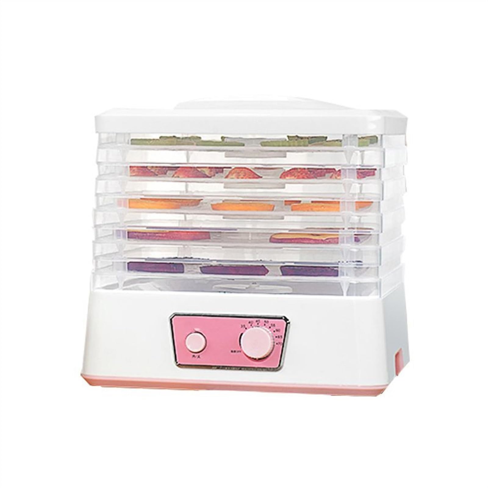 Secadora de Alimentos Máquina de frutas secas 5 capas, deshidratador alimentos, secador for, verduras, nueces, aperitivos, carne, 8 velocidades, tamaño ajustable