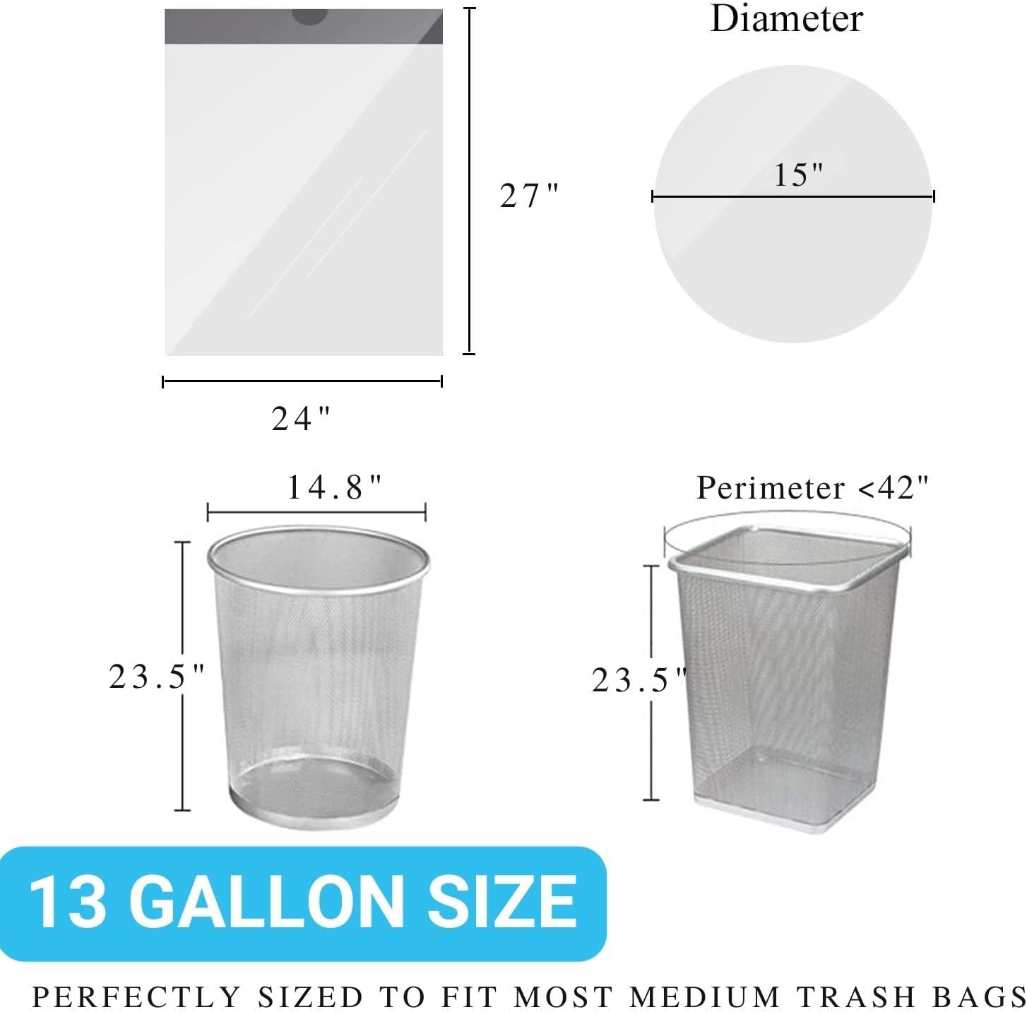13 Gallon Trash Bags, Heavy Duty Large Drawstring Garbage Bags, 88 Count – Fits 50L Tall Bins for Home, Kitchen, Yard, and Office, White