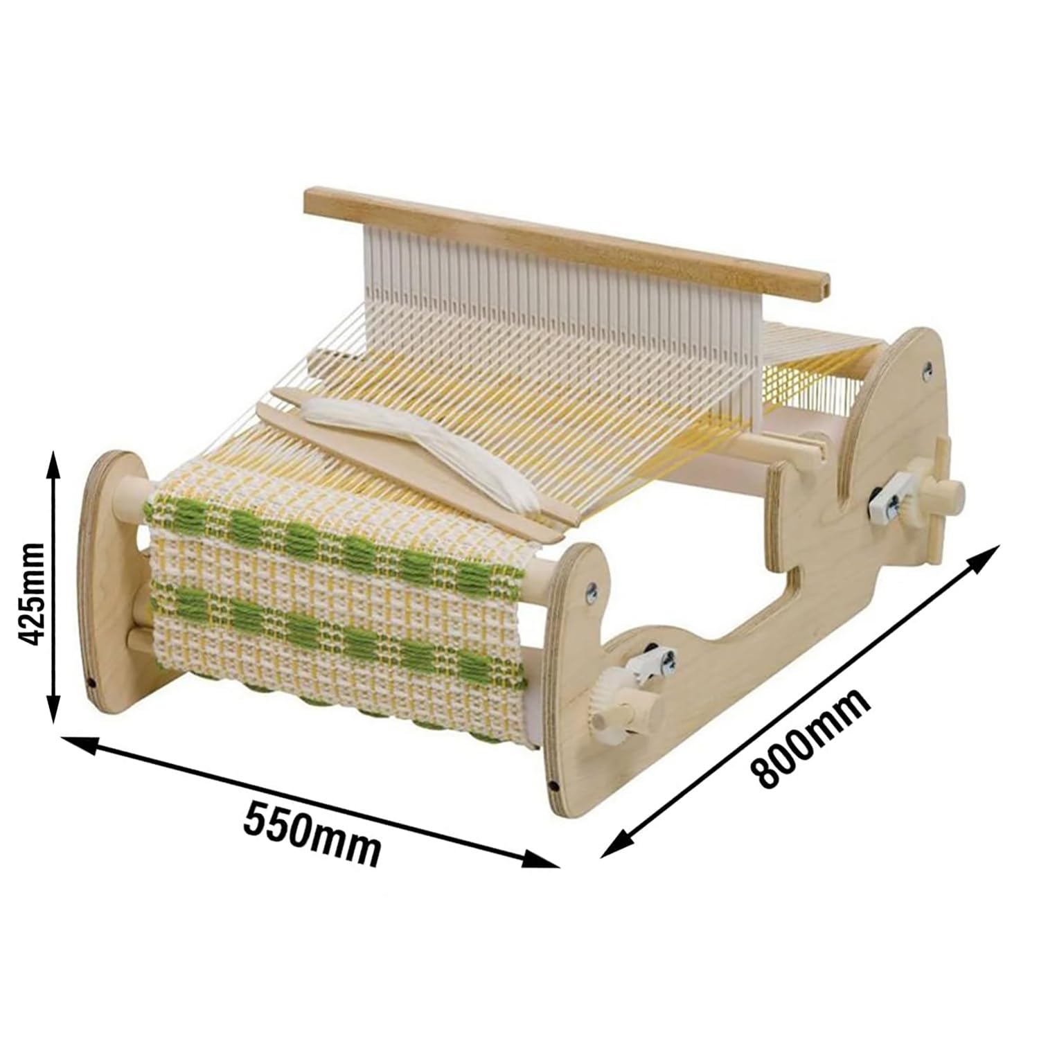 Set di telai per tessitura in legno con volani, macchina per maglieria tessuta a mano per adulti principianti, kit fai da te facile da intrecciare