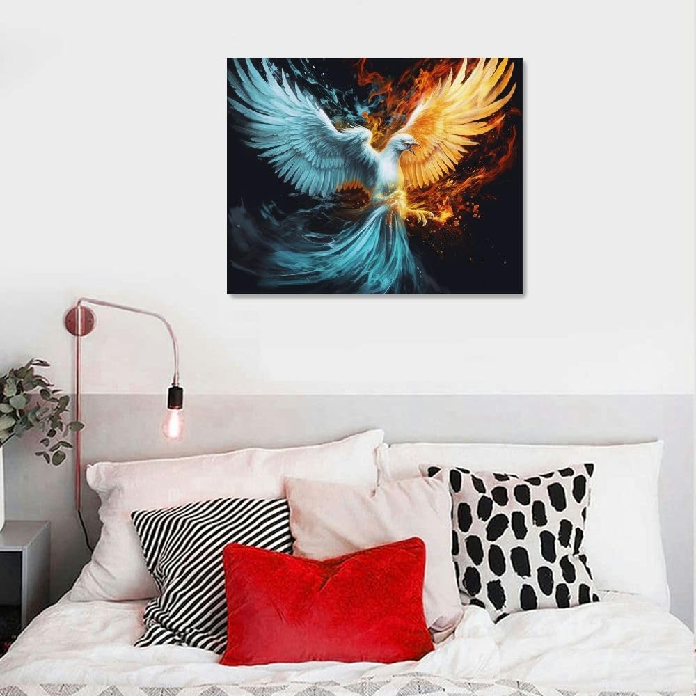 Amazon.com: ABEEGR Rising Phoenix Wall Art Canvas Poster Prints