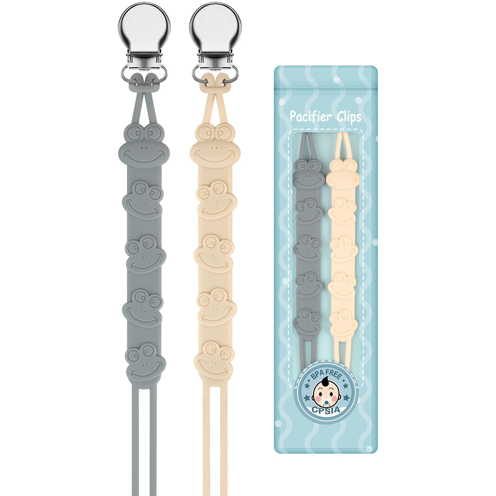 Portaciuccio In Silicone TYRY.HU - Clip Per Ciuccio E Massaggiagengive 2 In 1 - Sicuro E Colorato Per Neonati - Foto 11