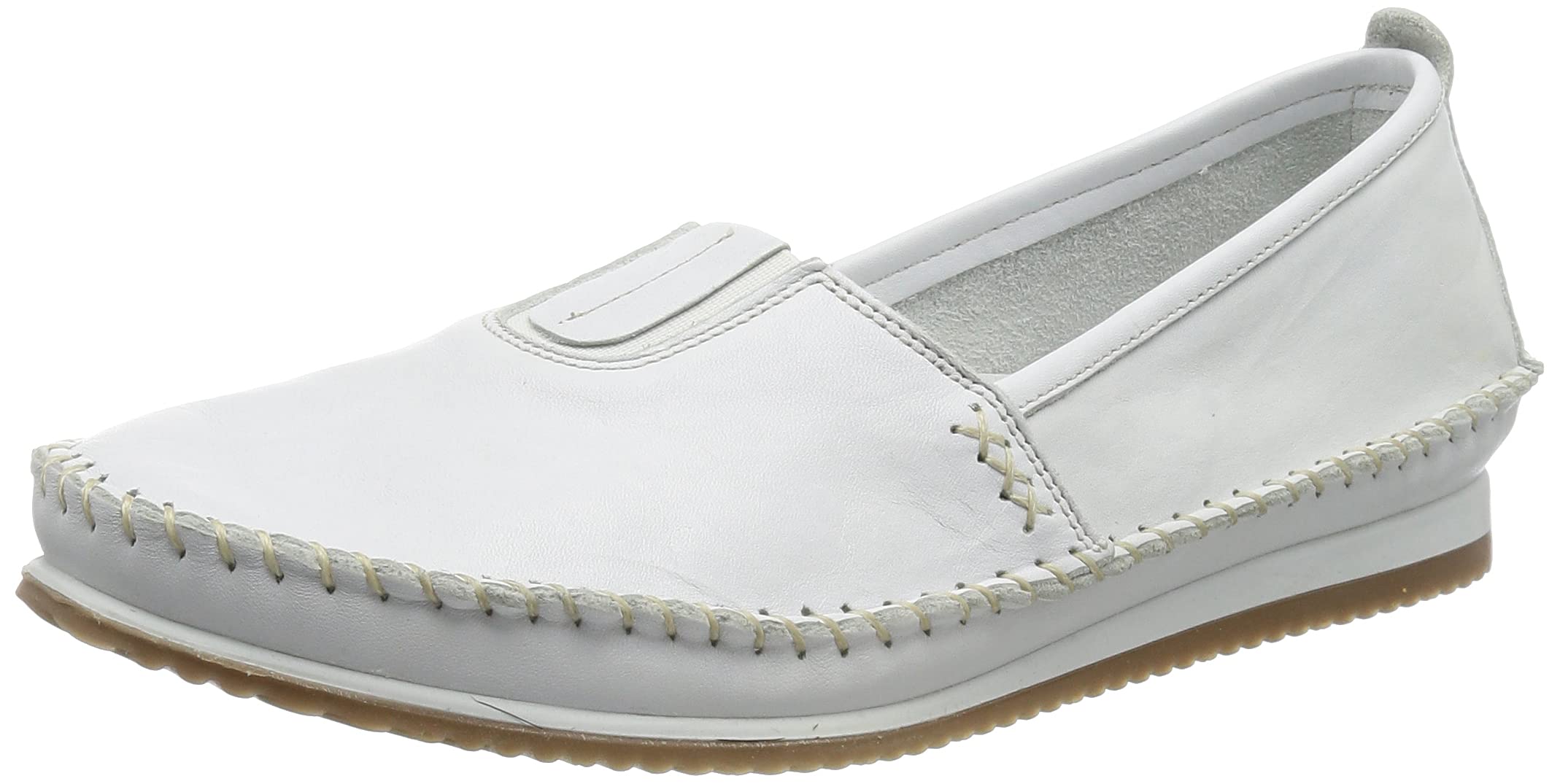 Andrea Conti Women's 1887801 Loafer, Weiß, 3 UK
