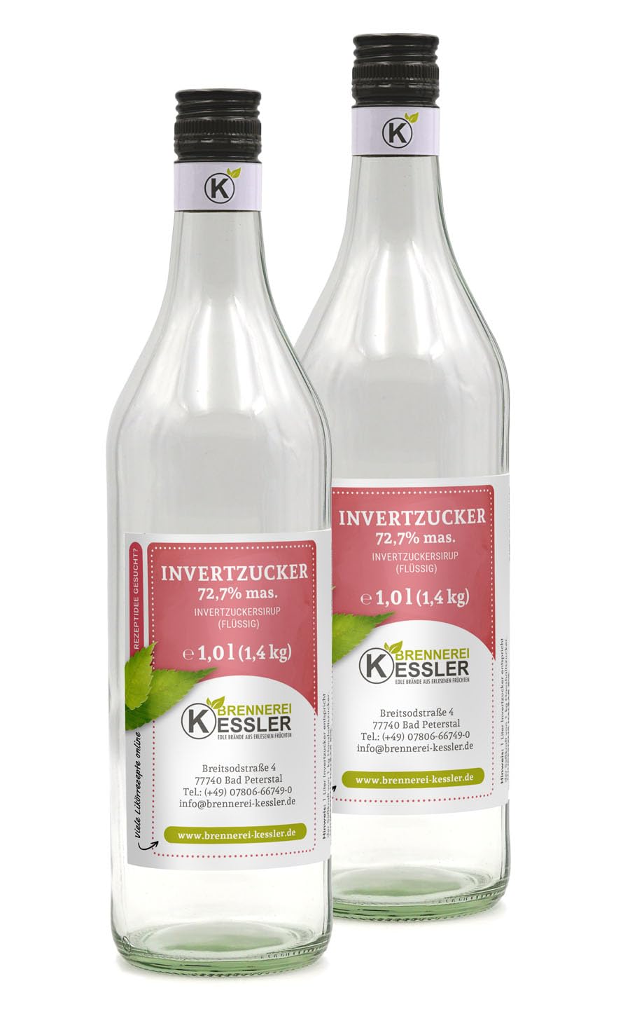 Invertzucker - Flüssigzucker 2 Liter (2,8kg) 72,7%mas.