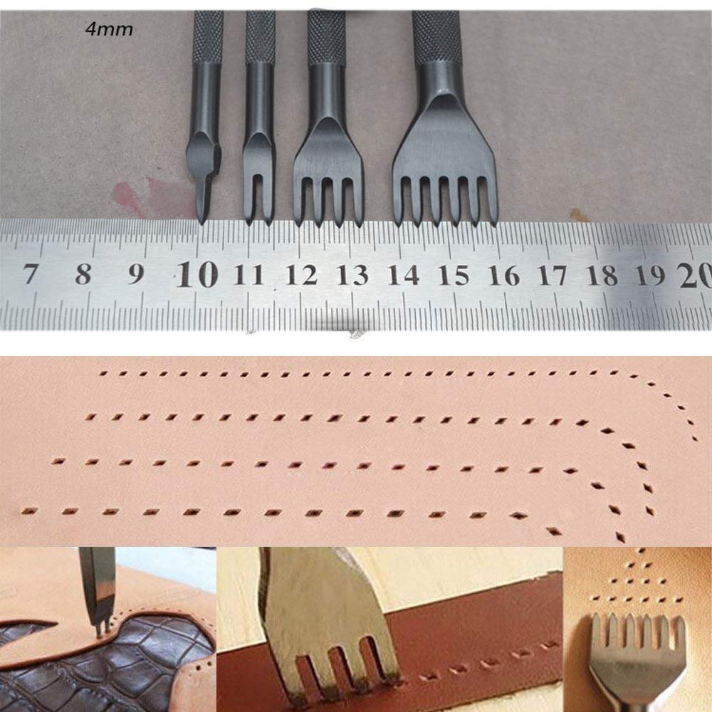 JasCherry 61 Piezas Kits de Herramientas para Coser Cuero a Mano de Costura - Practico DIY Set de Coser de Artesanía Cuero #7