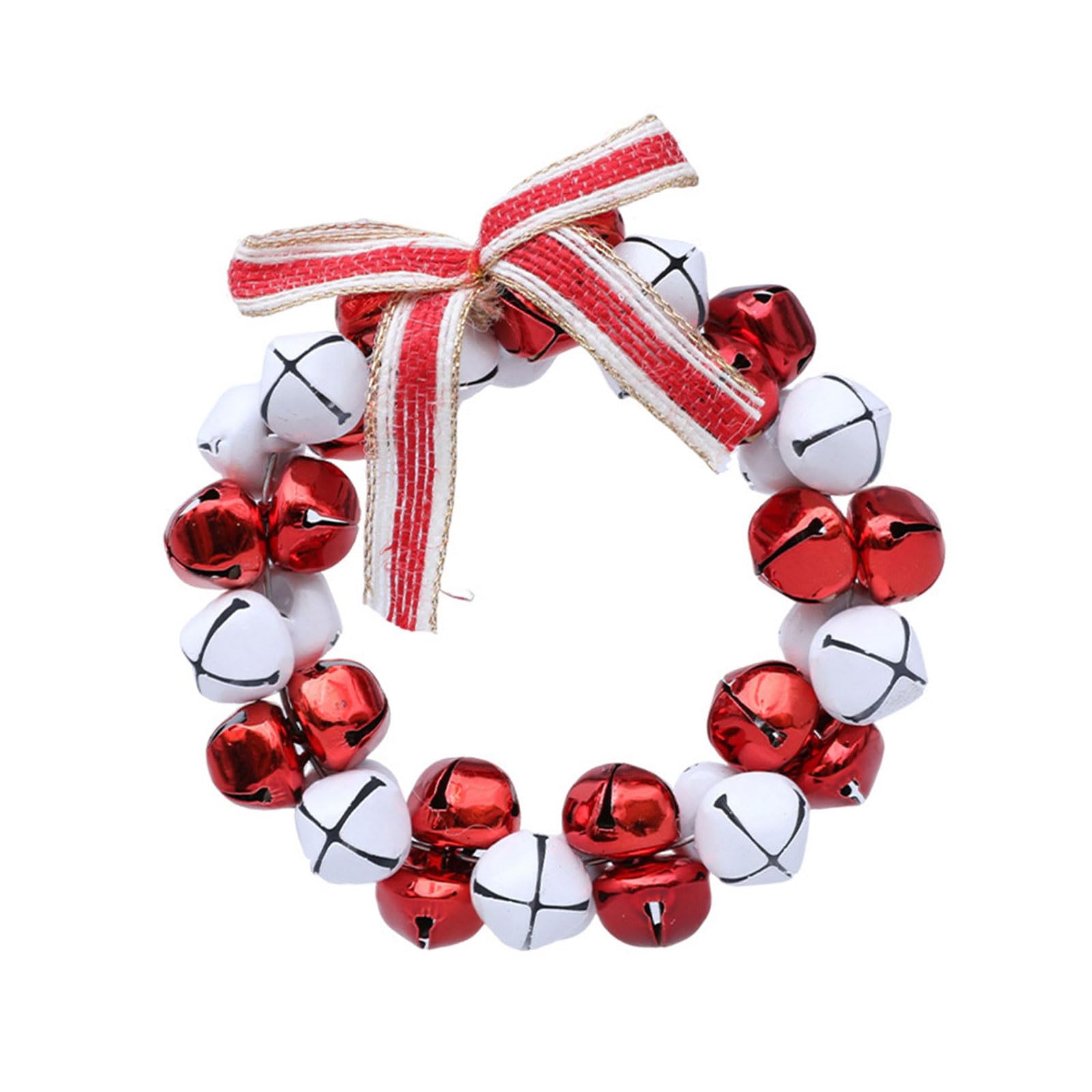 carotoe Christmas Tree Hanging Bells Decoration 12cm Metal Bells Hanging Ornament for Mantels Front Door Wreath and Wrapping Holiday Door
