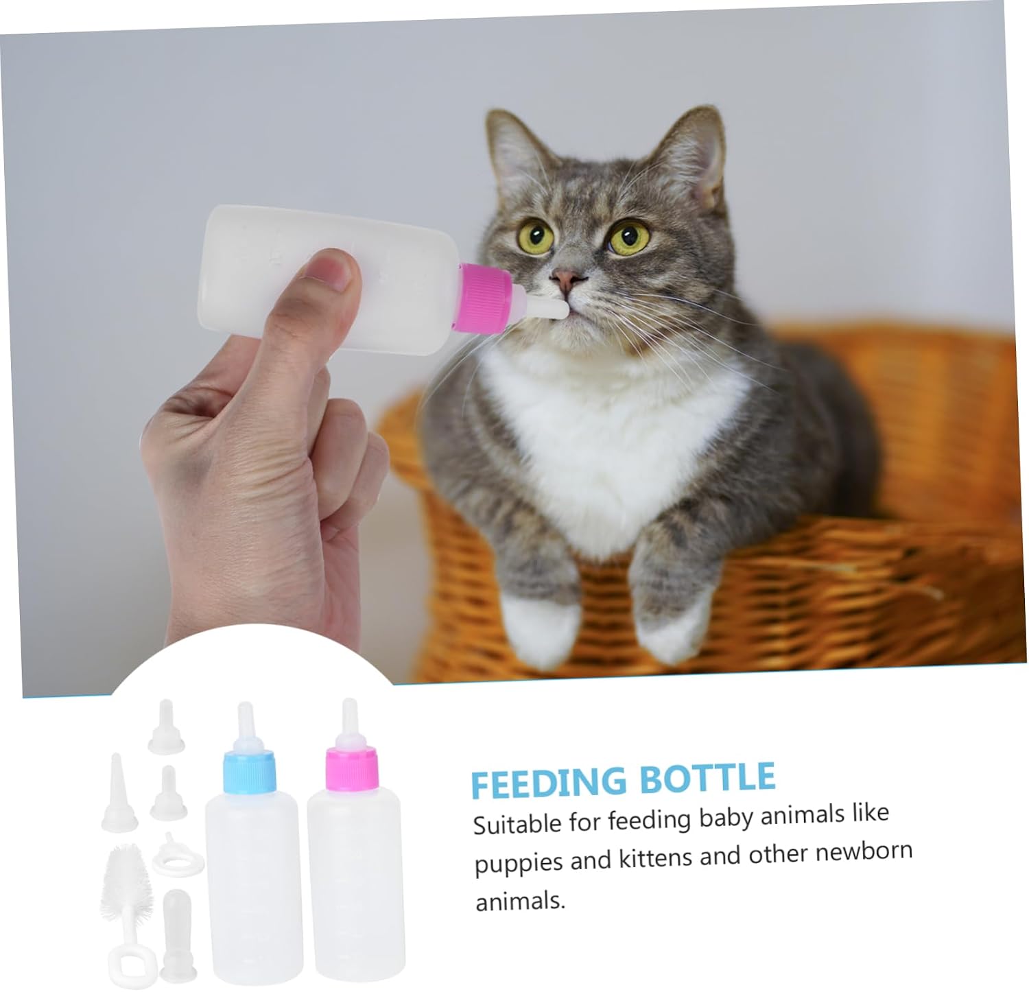 BESPORTBLE 4sets Pet Feeding Bottle Kit Nursing Bottles for Dogs Cats Rabbits for Kitten