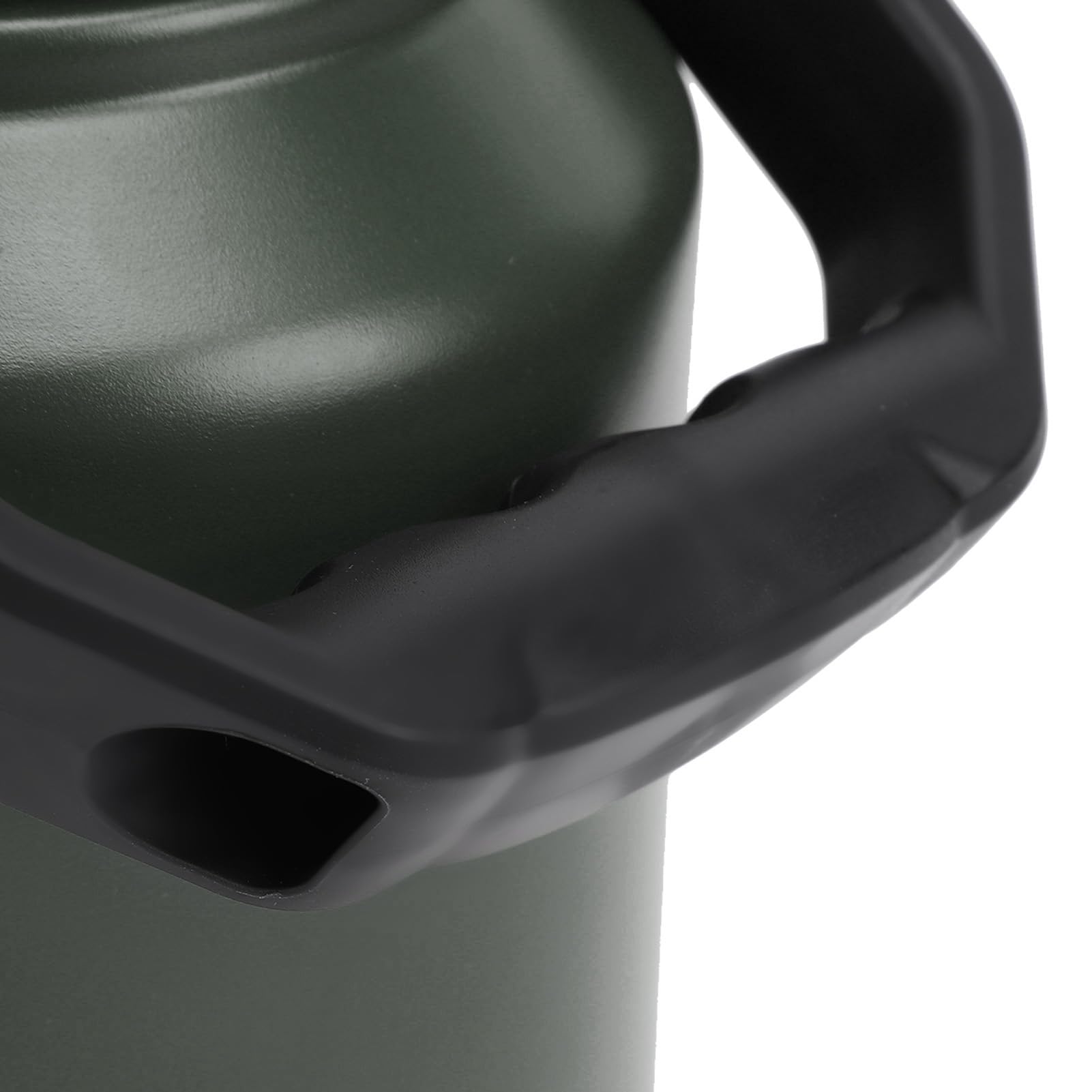 Izolowana Butelka na wodę ze Stali Nierdzewnej Przenośna Dwuwarstwowa Manierka Termiczna o Pojemności 1,9 L na Kemping (BLACK) (GREEN)