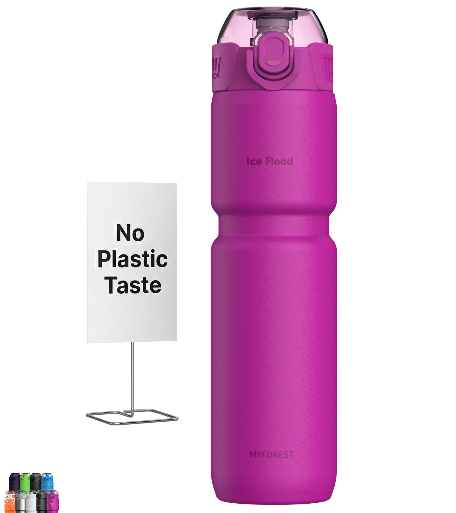 MYFOREST Insulated Bike Water Bottle, Odor-free Liner, 24oz 700ml — image 1
