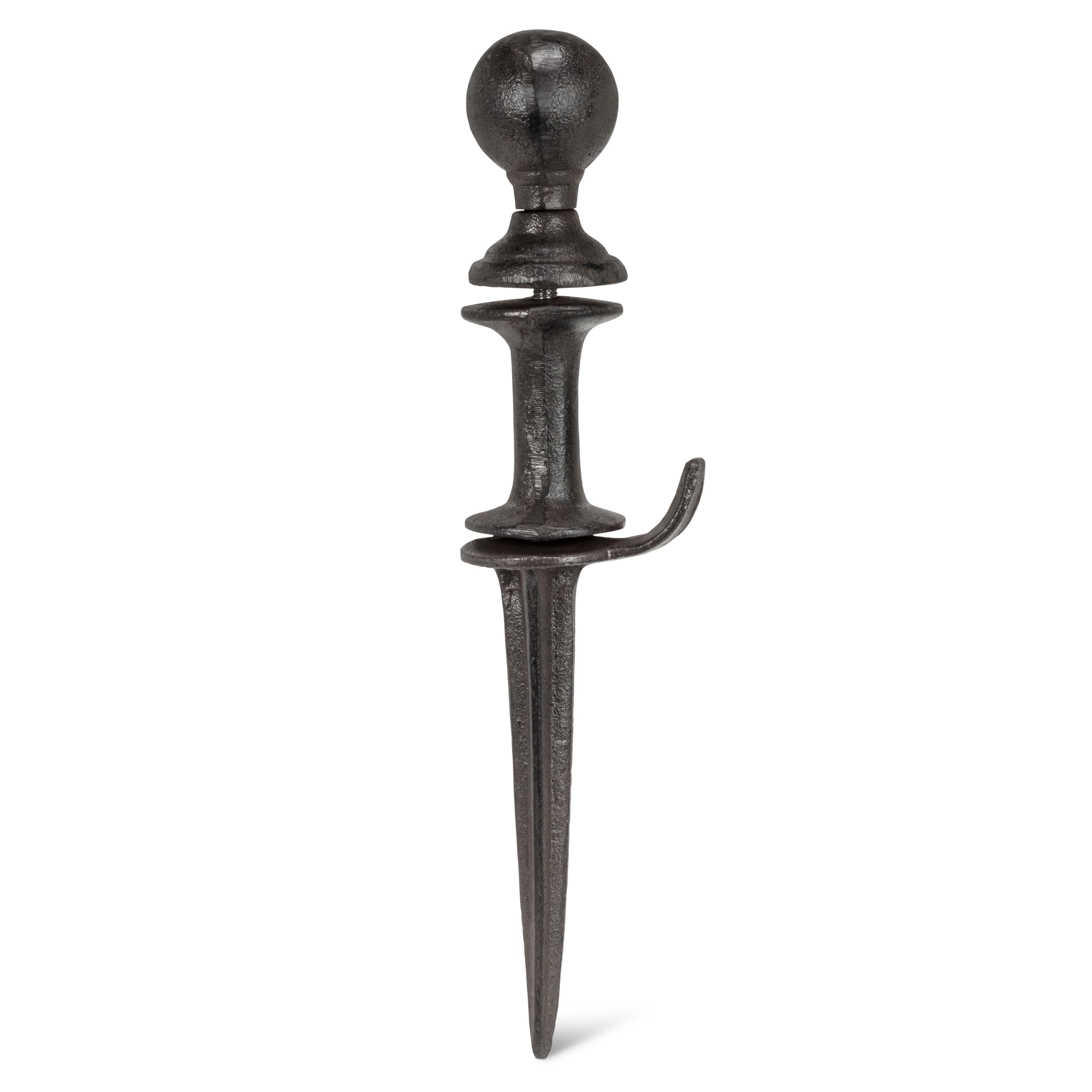 Abbott Collection Palo guida tubo con sfera - Ghisa, Nero (11.5" H)