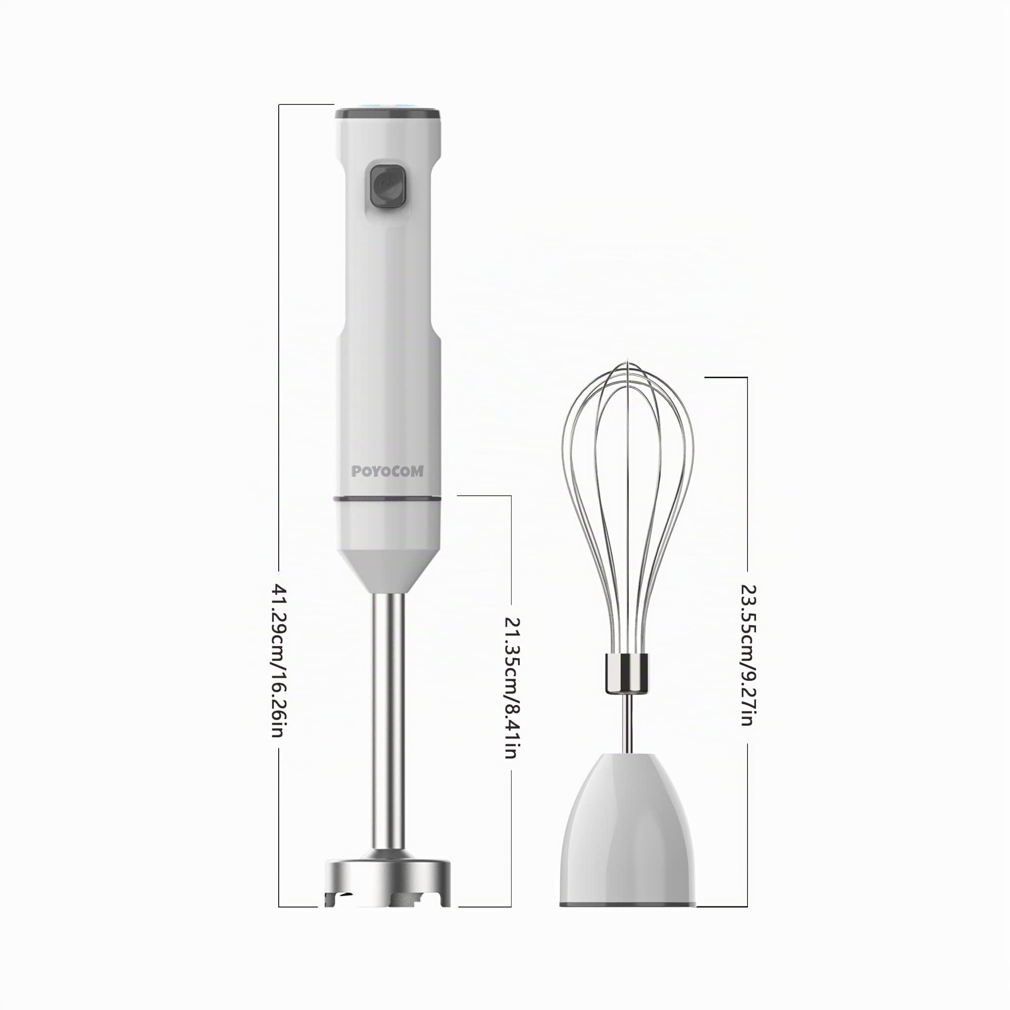 Mixeur plongeant sans fil pour smoothies, sauces et soupes –Blanc