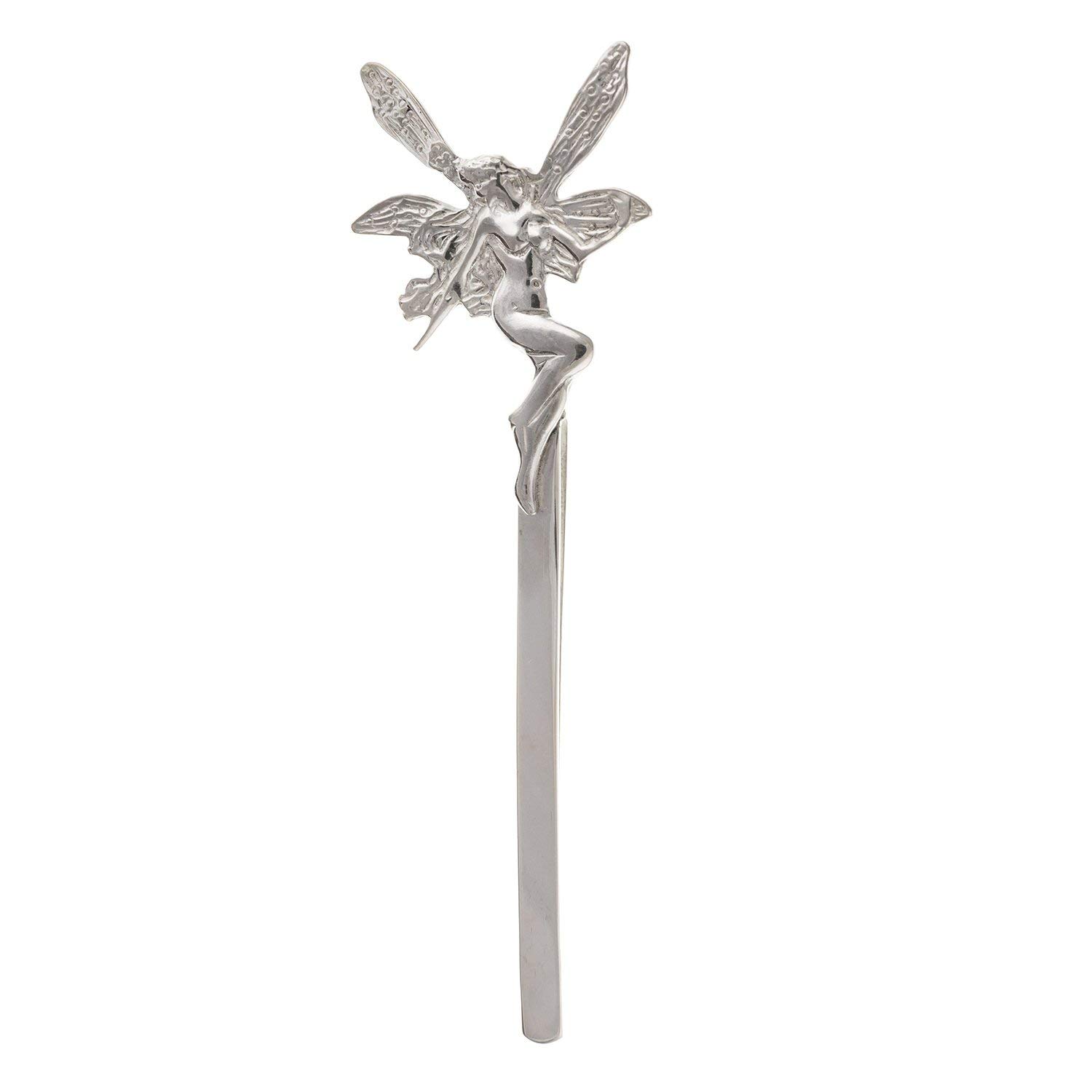 Fairy Silver Bookmark for Women Men Book Lover Reader Classmate Teacher Colleague Librarian, Solid 925 Sterling Silver
