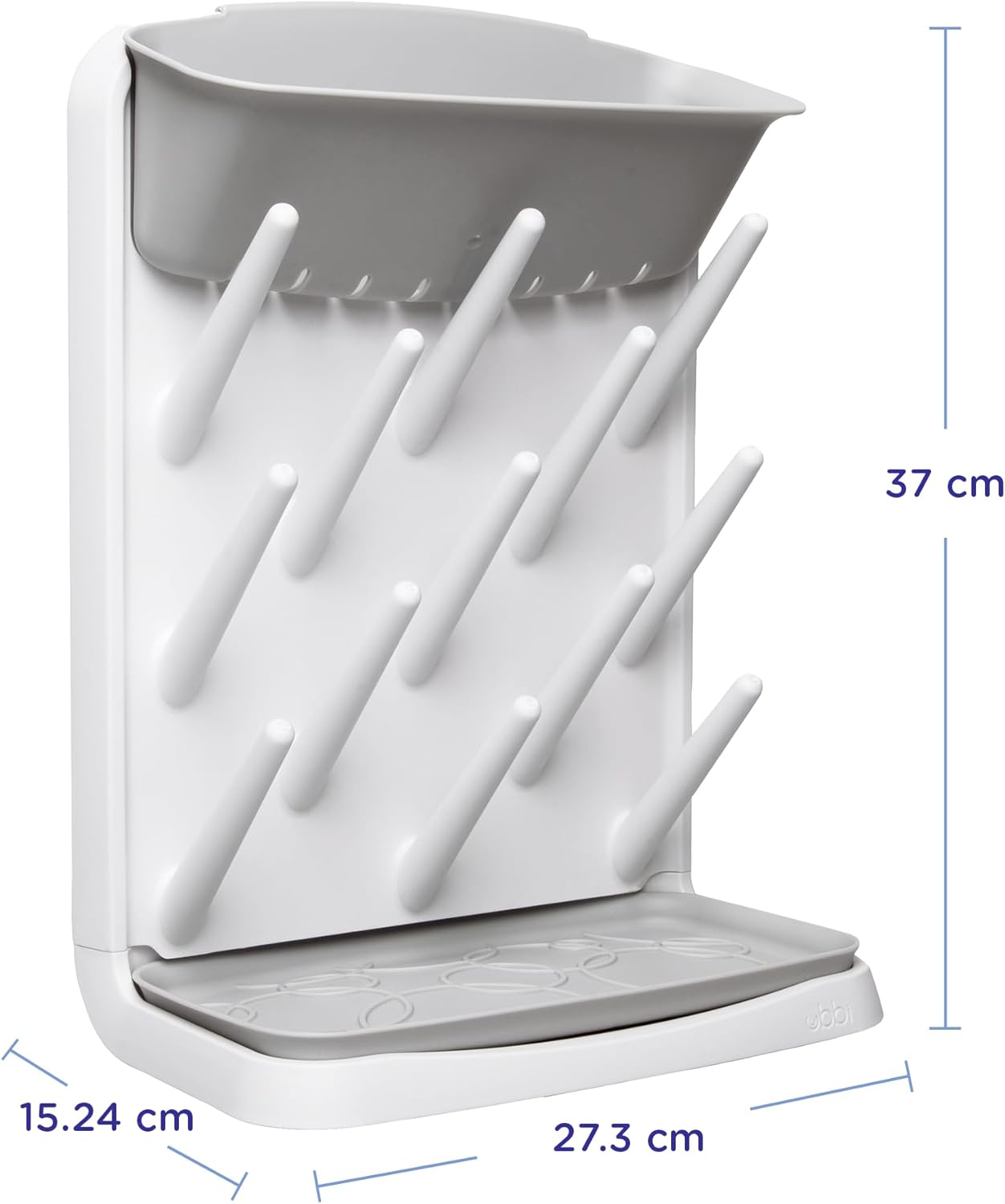 617kQXvPc4L._AC_SL1500_ Ubbi Vertical Baby Bottle Drying Rack, Space Saving Countertop Standing Dish Holder, Feeding Accessory, Grey, Large