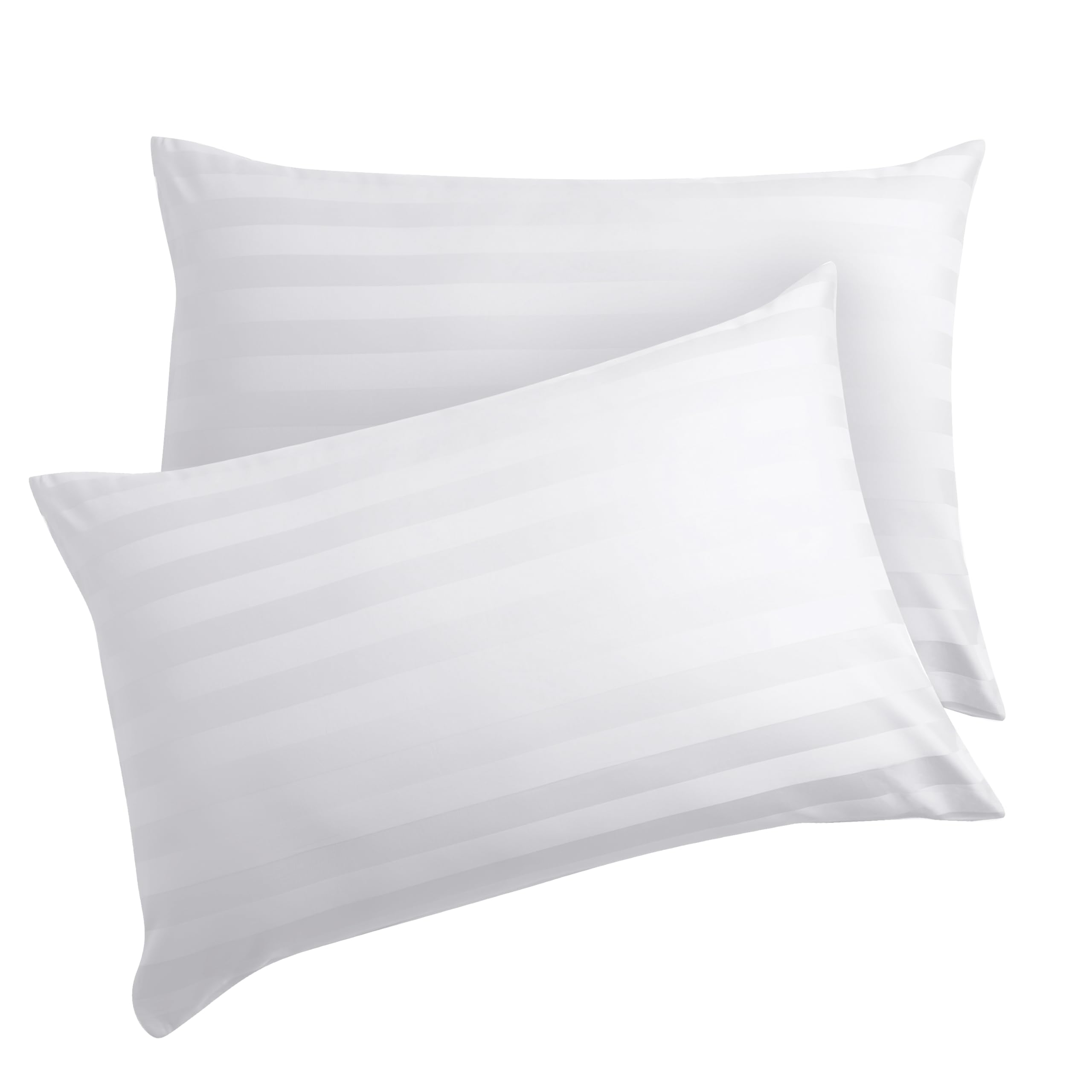 4 Pack 100% Egyptian Cotton Standard Pillow Protector with Hidden Zipper, 400 Thread Count Pillow Covers, Sateen Weave Cooling Bed Pillow Cases, Soft