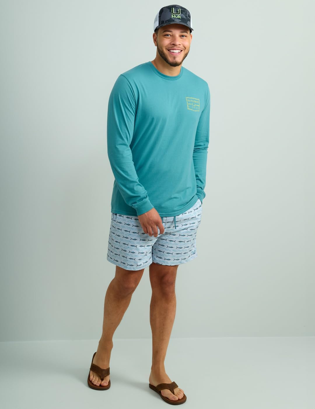 HUK Men's Long Sleeve Performance Tee, Fishing T-Shirt for Men