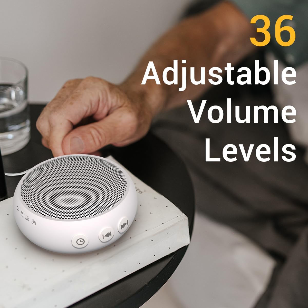 Small Sound Machine Mini White Noise Machine for Baby Kids Adult with 32 Soothing Sounds 32 Volume Levels Sleep Brown Noise Machine for Travel Office Privacy with 4 Timer & Memory