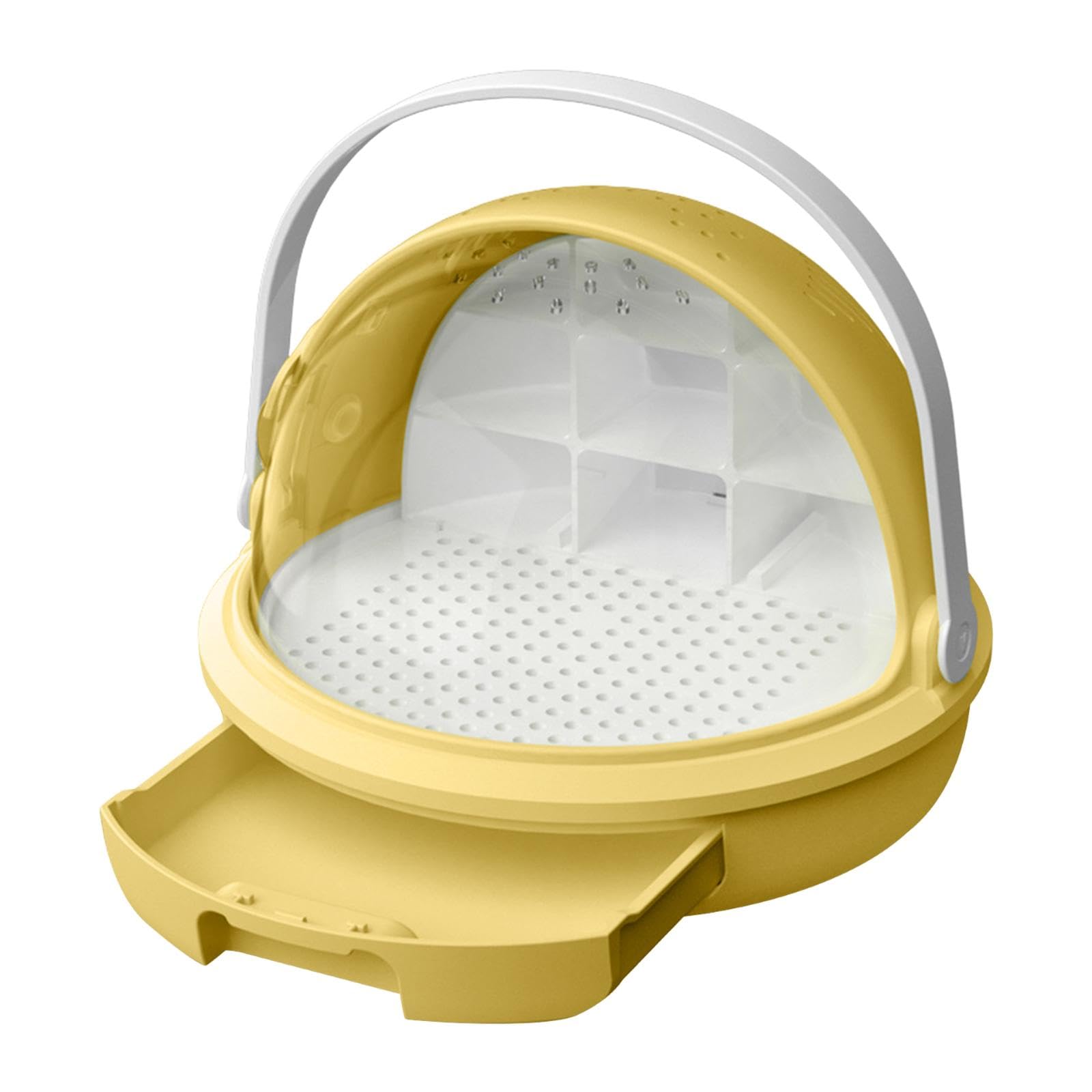 Boîte d'élevage à soie portable en polypropylène jaune pour observation